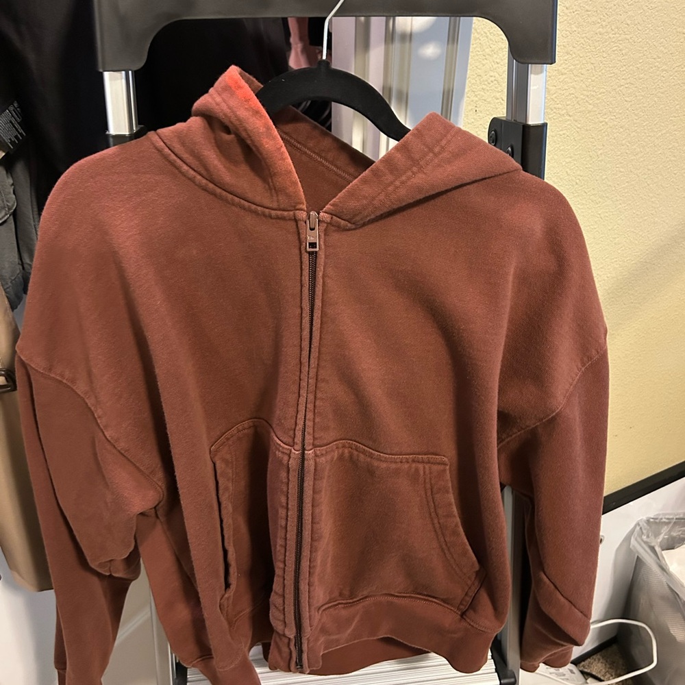 Aritzia Cozy Sweatfleece Boyfriend Boxy Zip Hoodie